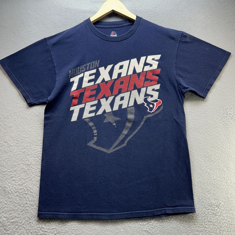 Houston Texans Shirt Mens Medium Blue NFL Football‎ 2014 Schedule Tee Majestic - Picture 11 of 11